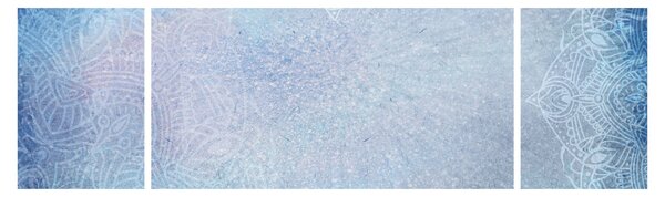 Obraz - Mandaly v modré (170x50 cm)