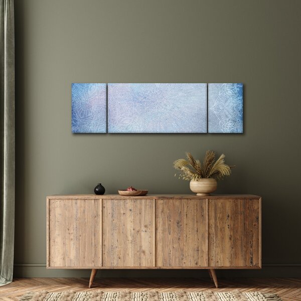 Obraz - Mandaly v modré (170x50 cm)