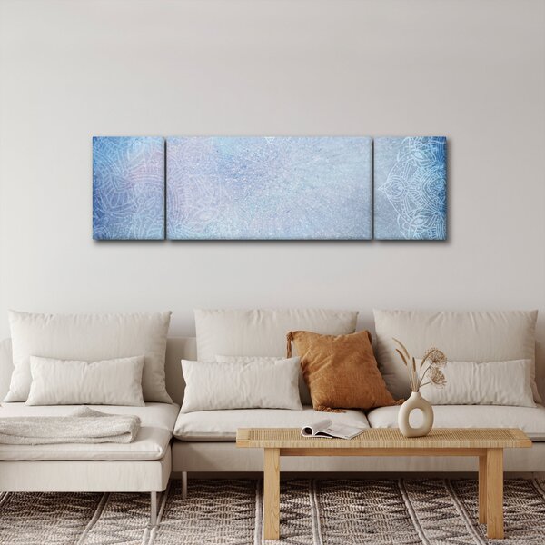 Obraz - Mandaly v modré (170x50 cm)
