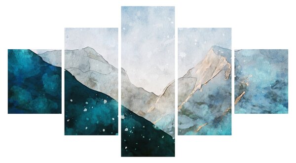 Obraz - Kresba hor (125x70 cm)