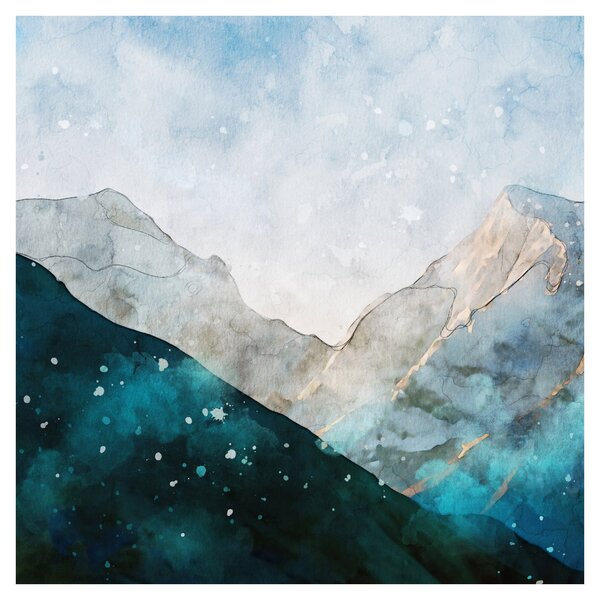 Obraz - Kresba hor (30x30 cm)