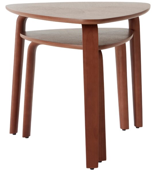 Jotex Set dvou ořechových odkládacích stolků TULUA 44 x 43/55 x 56 cm