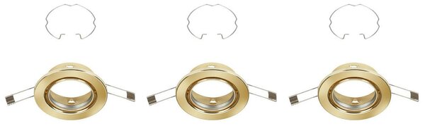 BRILONER 3ks sada vestavné svítidlo, pr. 8,6 cm, zlatá BRI 7110-037