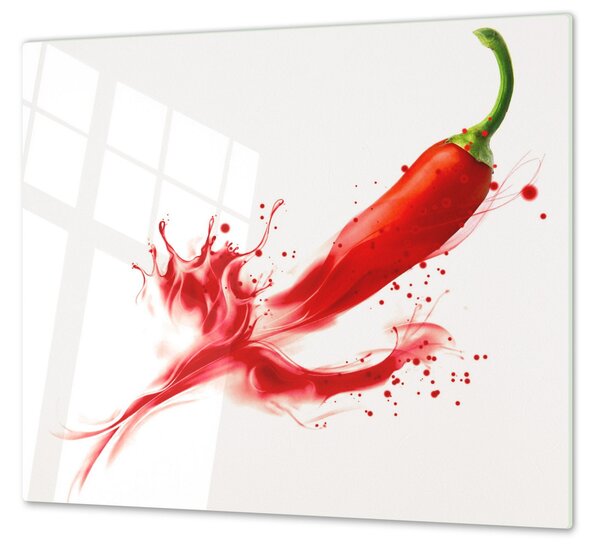 Ochranná deska chilli paprička - 50x70cm / Bez lepení na zeď