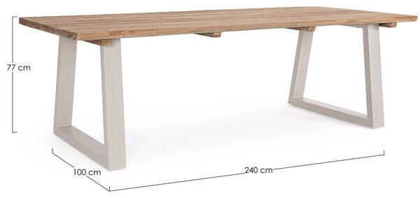 Bizzotto Teakový zahradní jídelní stůl Legend 240 x 100 cm