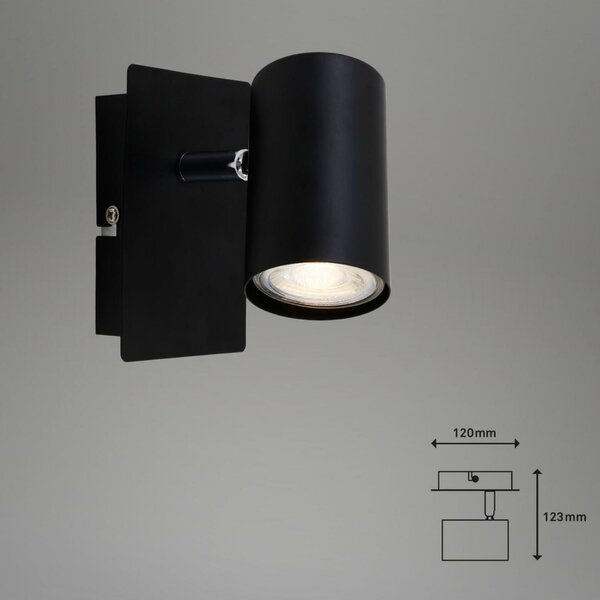 BRILONER Bodové svítidlo 12,3 cm 1xGU10 40W černá BRILO 2857-015