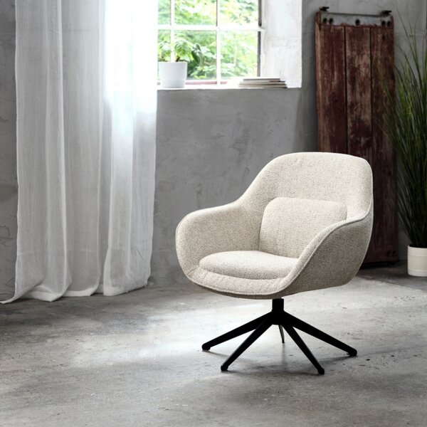 Unique Furniture Bouclé otočné křeslo Lynn