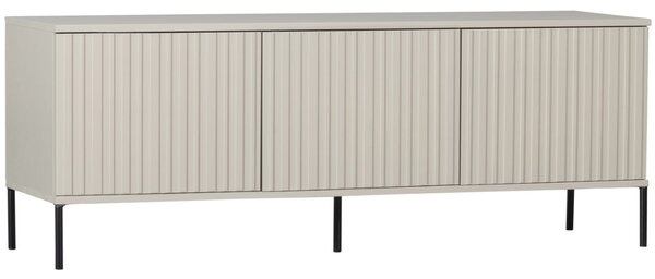 -25 % Dny MOMENTI– WOOOD Šedobéžový dřevěný TV stolek Gravia 150 x 44 cm