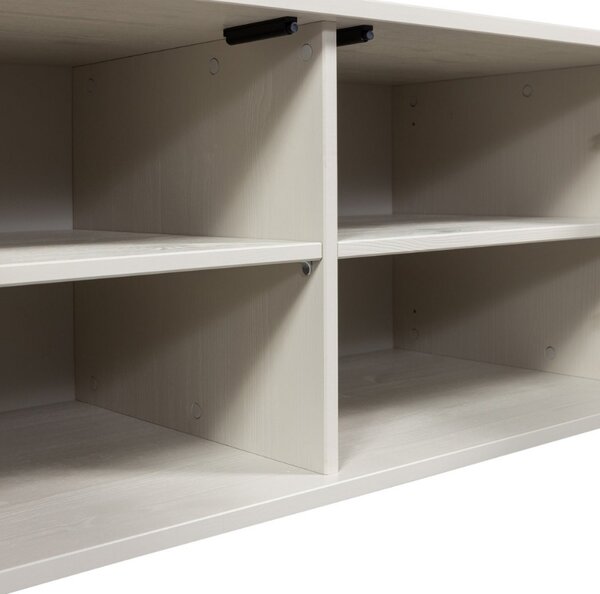 WOOOD Šedobéžový dřevěný TV stolek Gravia 100 x 44 cm