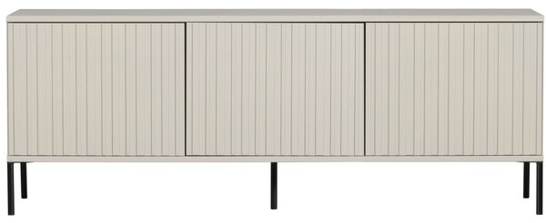 -25 % Dny MOMENTI– WOOOD Šedobéžový dřevěný TV stolek Gravia 150 x 44 cm