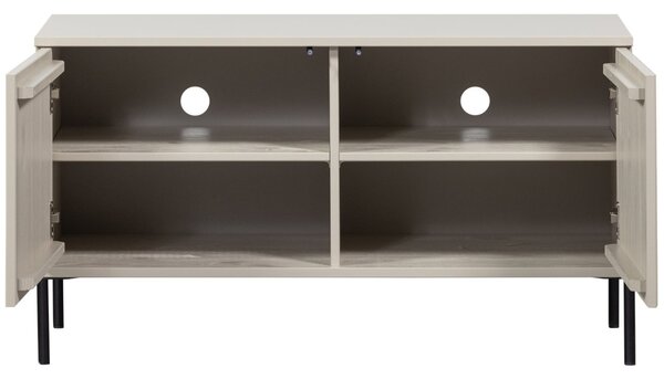 WOOOD Šedobéžový dřevěný TV stolek Gravia 100 x 44 cm