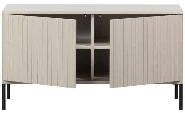 WOOOD Šedobéžový dřevěný TV stolek Gravia 100 x 44 cm