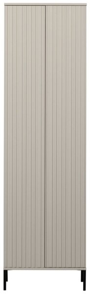 WOOOD Šedobéžová dřevěná skříň Gravia 210 x 60 cm