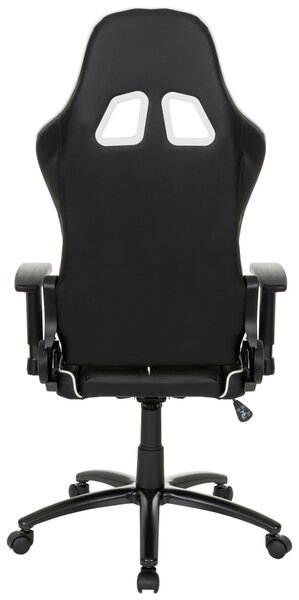 HERNÍ ŽIDLE, vzhled kůže, černá, bílá MID.YOU - Online Only kancelářské židle, Online Only