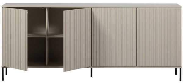 -25 % Dny MOMENTI– WOOOD Šedobéžová dřevěná komoda Gravia 200 x 44 cm