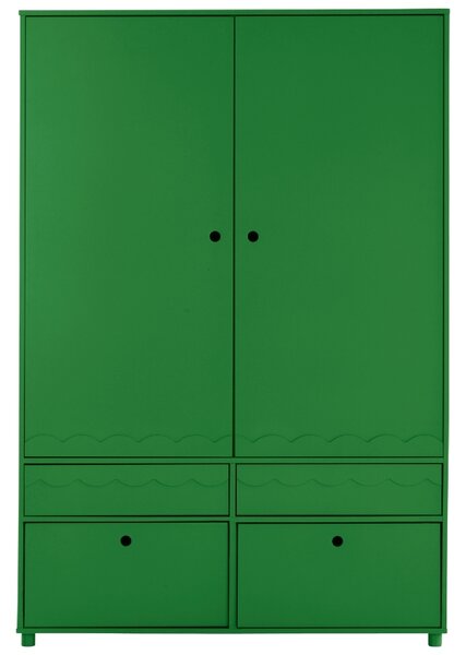 Jotex Zelená lakovaná šatní skříň MERRILL MINI 180 x 120 cm
