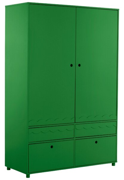 Jotex Zelená lakovaná šatní skříň MERRILL MINI 180 x 120 cm