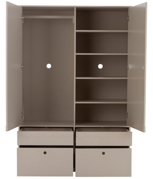 Jotex Béžová lakovaná šatní skříň MERRILL MINI 180 x 120 cm
