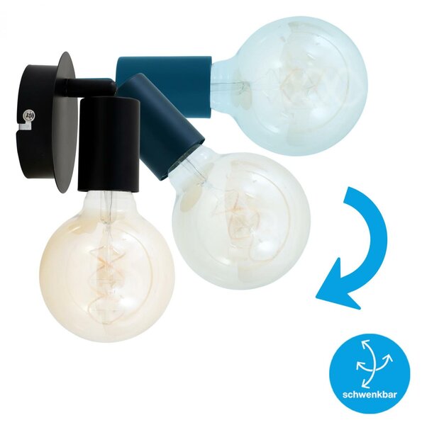 BRILONER Bodové svítidlo pr. 10 cm 1x E27 60W černá BRI 2868-015