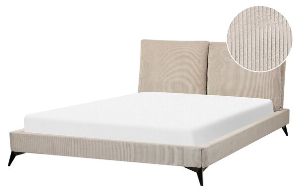 Postel Manšestr MELLE 160 x 200 cm Taupe