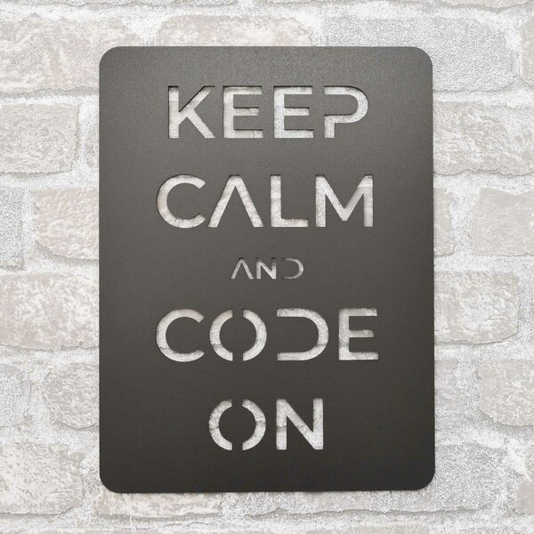 DUBLEZ | Dárek pro geeka - Keep calm and code on | Obraz