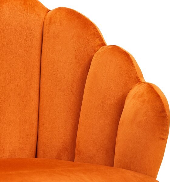 KŘESLO, dřevo, textil, oranžová, ecru MID.YOU - Křesla klasická, Online Only