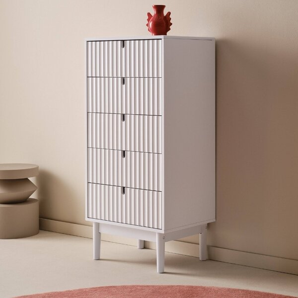 Jotex Bílá lakovaná komoda TOULUSE 55 x 40 cm