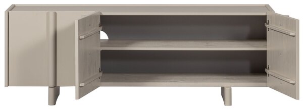 WOOOD Šedobéžový dřevěný TV stolek Basu 152 x 46 cm