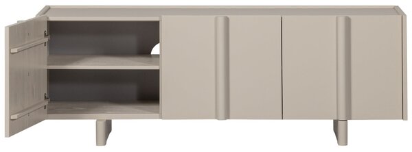 WOOOD Šedobéžový dřevěný TV stolek Basu 152 x 46 cm