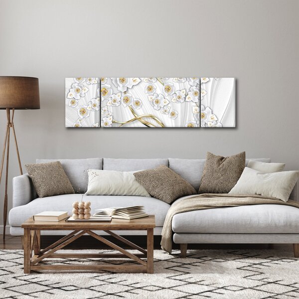 Obraz - Strom se zlatým dekorem (170x50 cm)