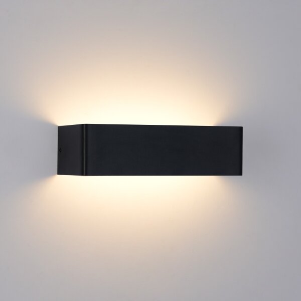 Brilagi - LED Venkovní nástěnné svítidlo DONNANI LED/12W/230V černá IP44