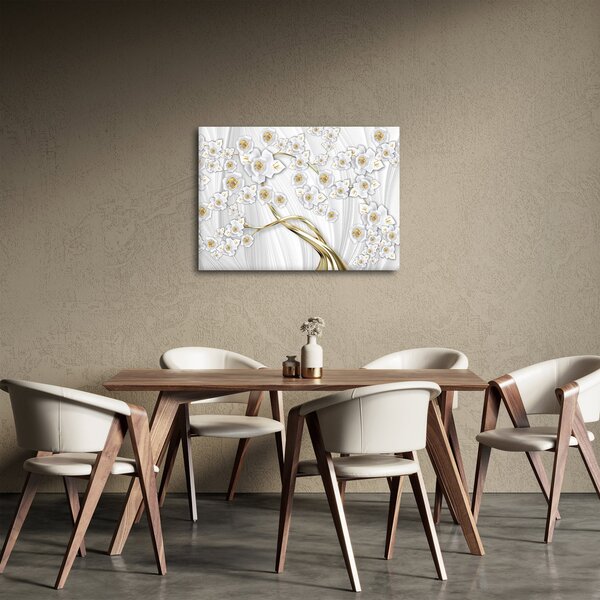 Obraz - Strom se zlatým dekorem (70x50 cm)