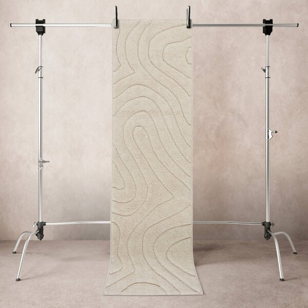 Jotex Béžový bavlněný běhoun SHIV 70 x 250 cm
