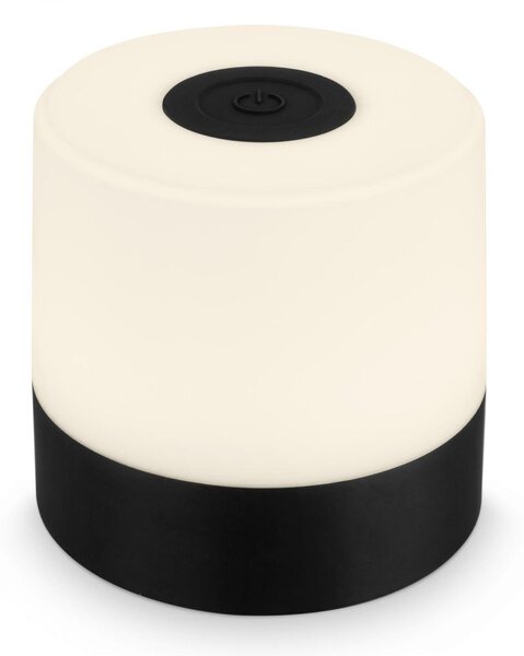 BRILONER LED nabíjecí stolní lampa, 7 cm, 2W, 150lm, černá IP44 BRILO 7461015