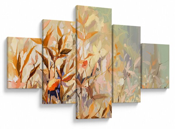 Obraz - Malované rostliny (125x70 cm)