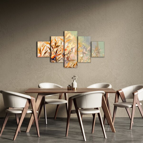 Obraz - Malované rostliny (125x70 cm)