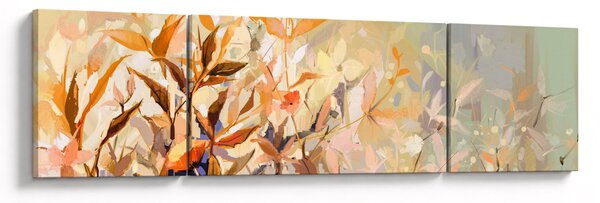 Obraz - Malované rostliny (170x50 cm)