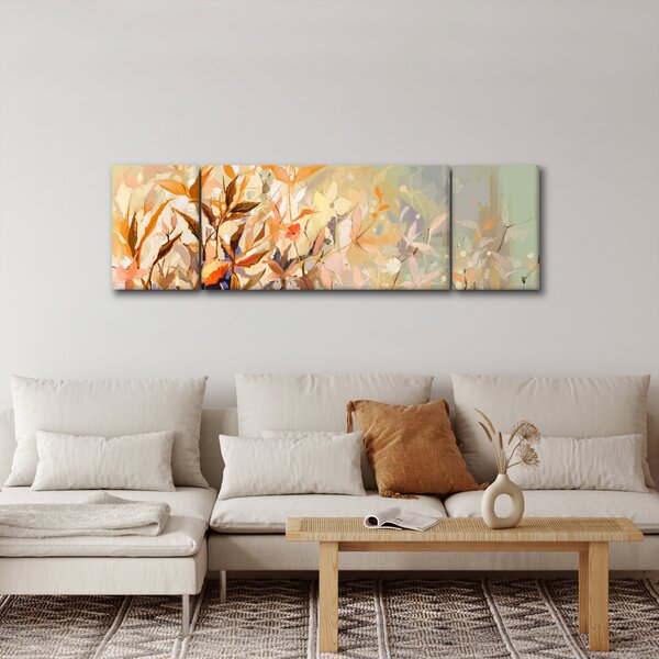 Obraz - Malované rostliny (170x50 cm)