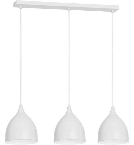 Lustr na lanku NOAK 3xE27/15W/230V bílá