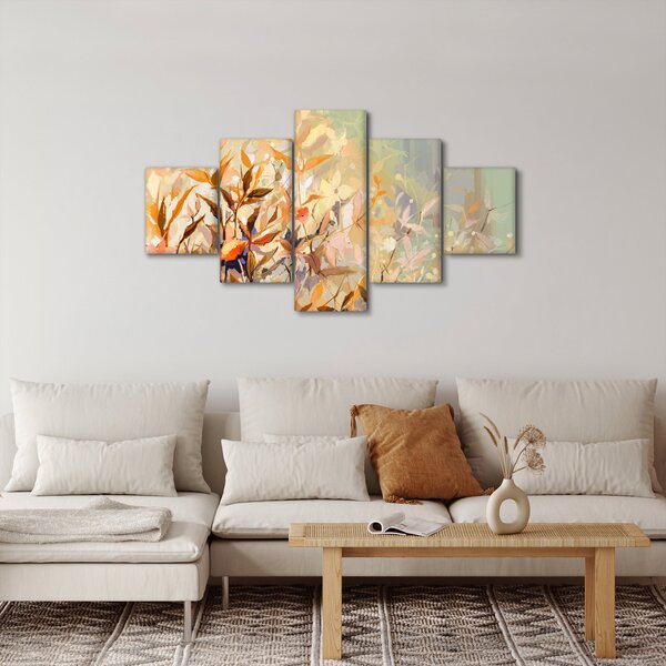 Obraz - Malované rostliny (125x70 cm)
