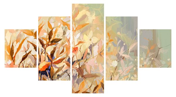 Obraz - Malované rostliny (125x70 cm)
