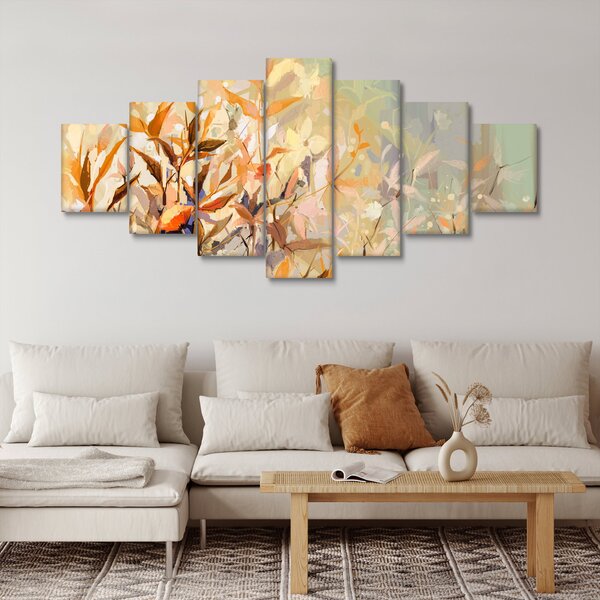 Obraz - Malované rostliny (210x100 cm)