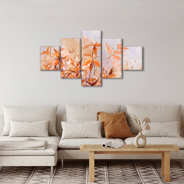 Obraz - Malované květiny (125x70 cm)