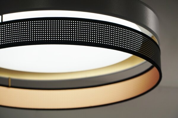 Duolla-LED Stropní svítidlo ROLLER DUO SH. LED/24W/230V pr. 45 cm stříbrná/černá