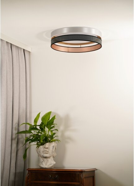 Duolla-LED Stropní svítidlo ROLLER DUO SH. LED/24W/230V pr. 45 cm stříbrná/černá