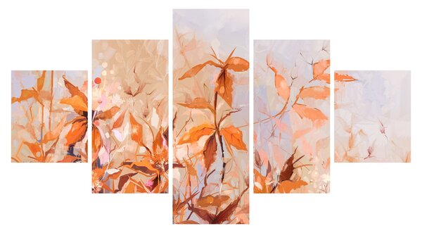Obraz - Malované květiny (125x70 cm)