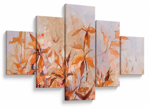 Obraz - Malované květiny (125x70 cm)