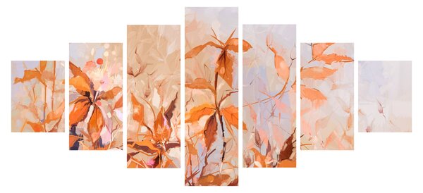 Obraz - Malované květiny (210x100 cm)
