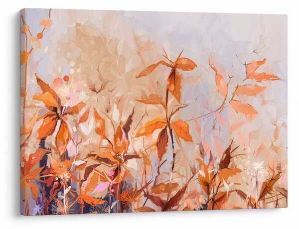 Obraz - Malované květiny (70x50 cm)