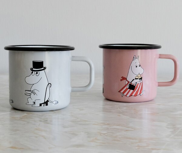 Muurla Hrnek Moominpappa 0,37l, smalt / šedý